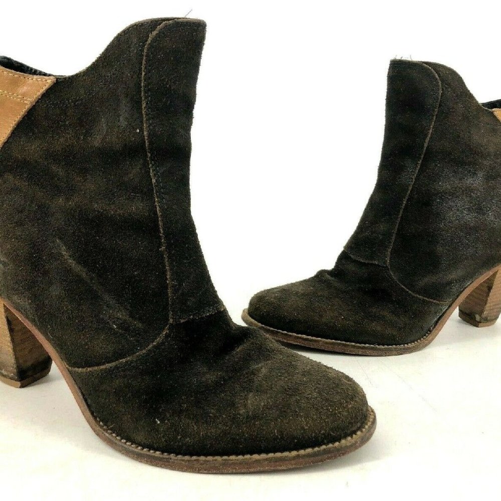 J.Shoes Womens Boots Heels Suede Brown Ranch 2